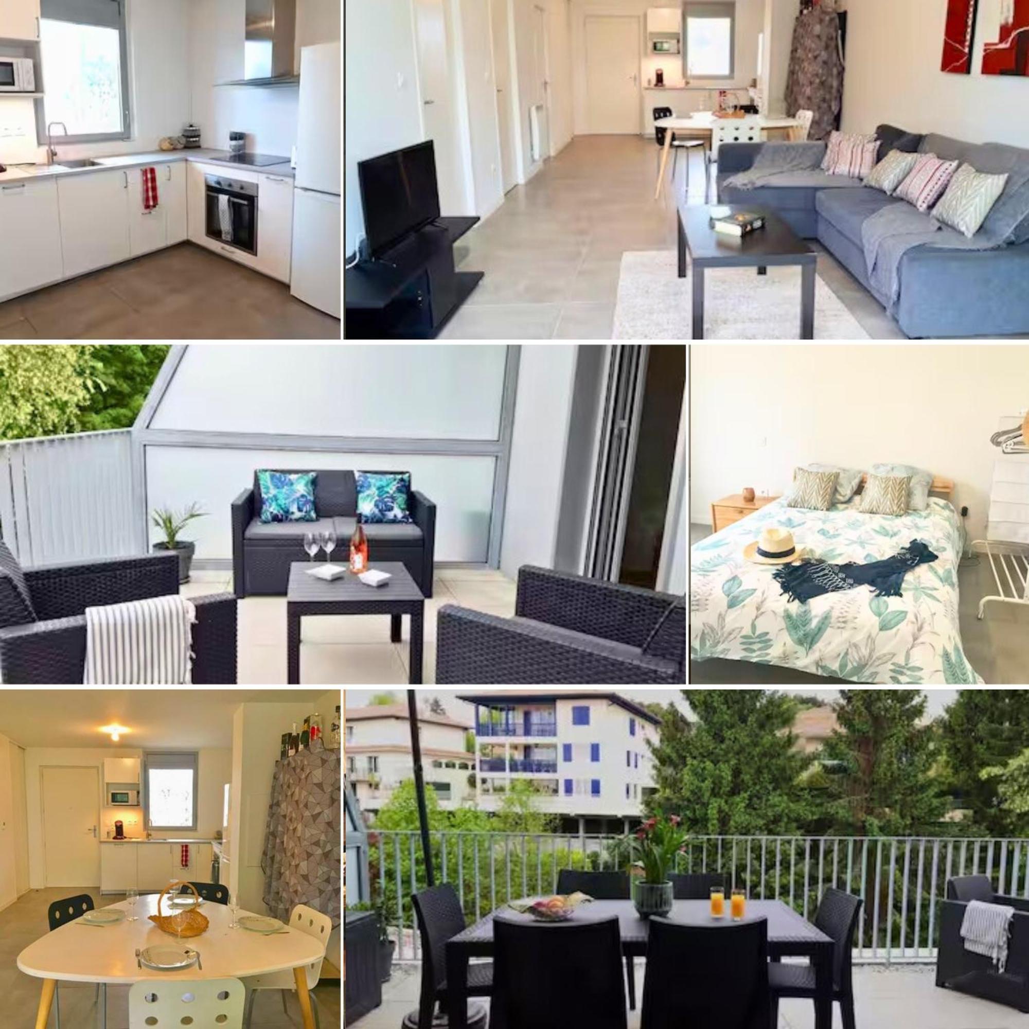 Ferienwohnung Bide Ona - Centre - Terrasse - Parking Bayonne Exterior foto